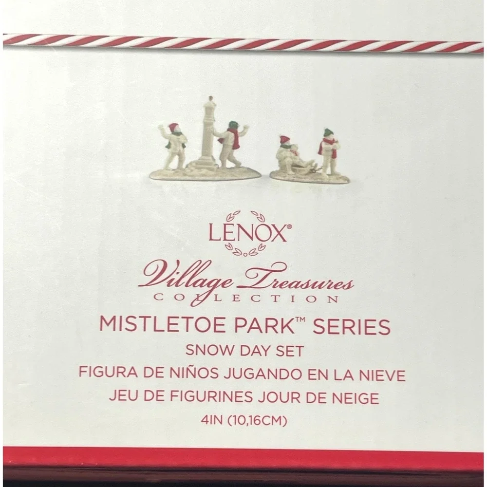 Lenox China 2017 MISTLETOE PARK Village Treasures SNOW DAY Sculpture MIB